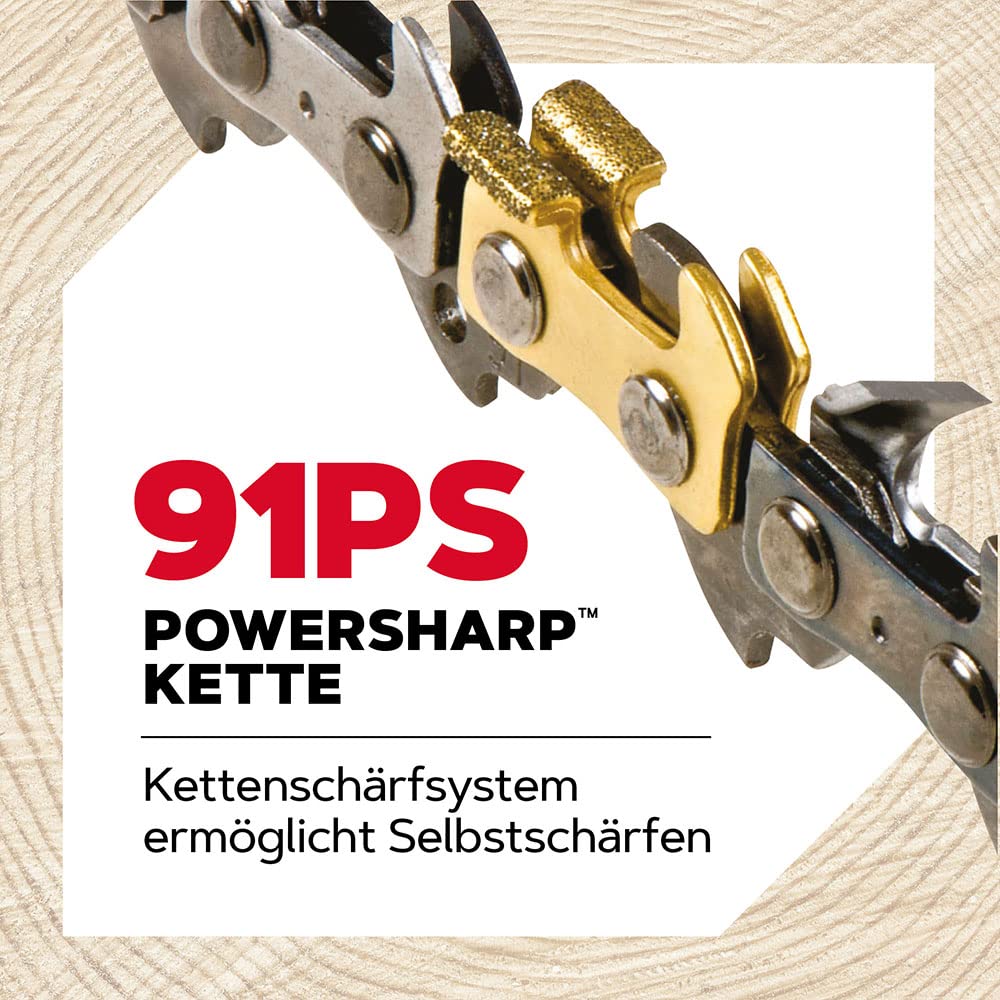 Oregon 2400W kabelgebundene Elektro-Kettensäge mit 18 Zoll (45 cm) Führungsschiene, rückschlagarme Motorsäge, integriertes Selbstschärfungssystem (PowerSharp) 3 Jahre Garantie (CS1500)