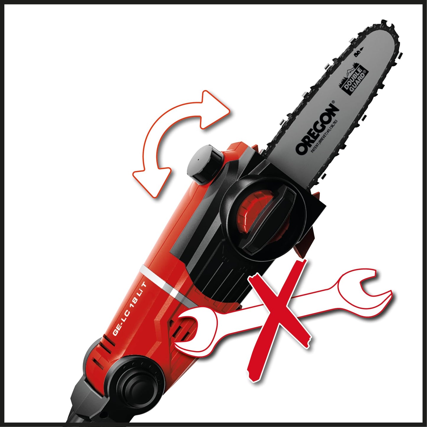 Einhell Akku-Hochentaster GE-LC 18 Li T-Solo Power X-Change (Li-ion, 18 V, 20 cm Schwertlänge, Teleskopstiel, Oregon Schwert und Kette, ohne Akku und Ladegerät)