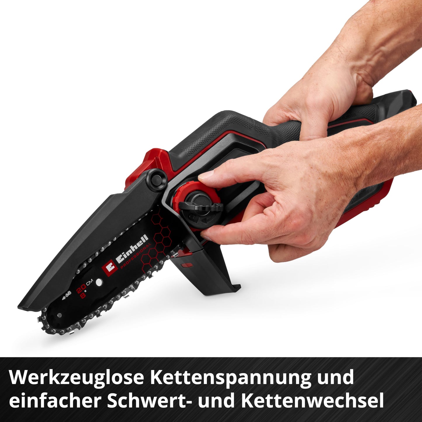 Einhell Professional Akku-Astkettensäge GP-PS 18/20 Li BL-Solo Power X-Change (18 V, 15 cm Schnittlänge, Brushless, 8 m/s Kettengeschwindigkeit, autom. Kettenschmierung, ohne Akku)